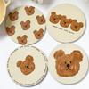 Bear Coasters Creative Ceramic Heat Insulation Mats Simple Household Absorbent Anti-Scald Pot Mat Kitchen Home Accessories