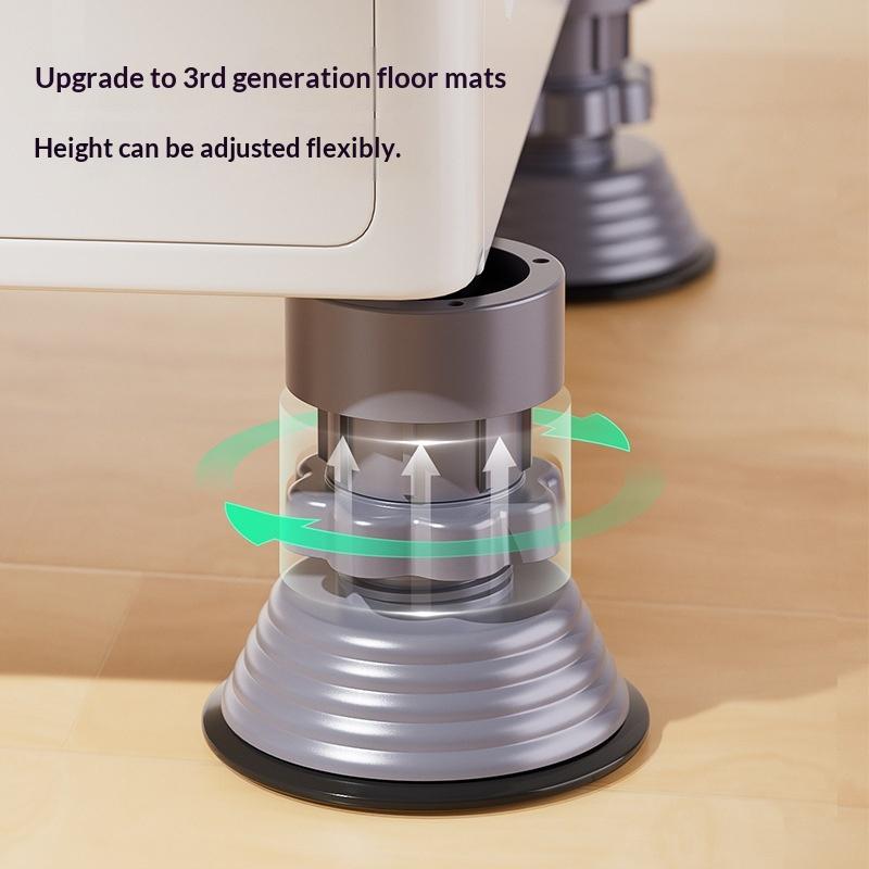 Washing Machine Support Feet 4Pcs Adjustable Shock Absorption Non Slip Base for Rental Apartment Washer Stabilizer