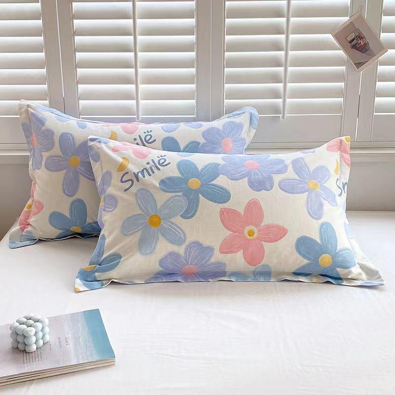 Ein Paar Kissenbezüge aus Twill-Baumwolle, 48 x 74 cm, für alle Jahreszeiten