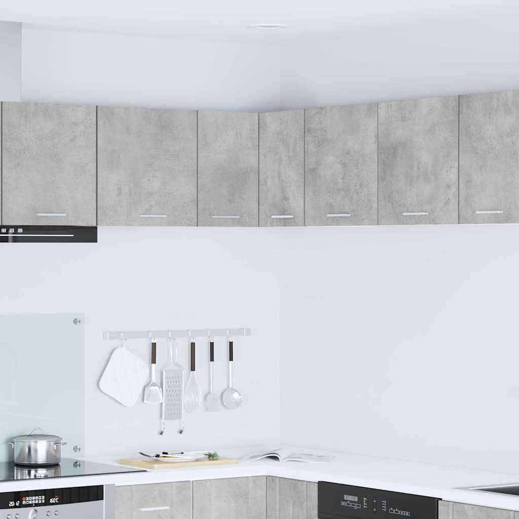 Wall Cabinet Concrete Grey and White 57 X 57 X 40 Cm Engineered Wood