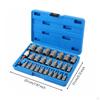 27 Pieces Stripped Screw Extractor Portable Case Hex Nut Remover Kit Fits 3.223 Mm Bolt