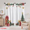 2pcs,2D plane printing Popular Curtains Christmas Tree Gift Garlands Ornaments Versatile Polyester (without rod) Festive Perfect