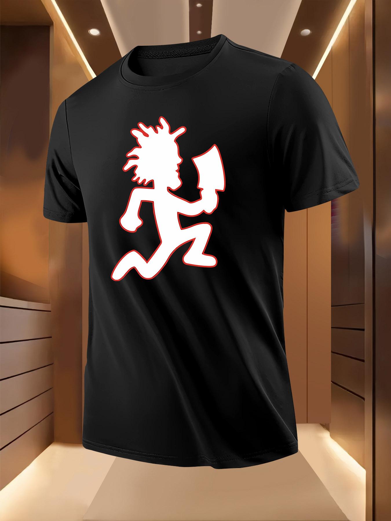 Graphic Tshirt - Bold Running Figure with Axe Print Tee -... L