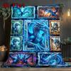 Cyber Dragon Compilation 2D Flat Pattern Flannel Blanket, High Quality All Seasons, Home Decor, Warmth and Comfort, Perfect for Christmas Gifts.