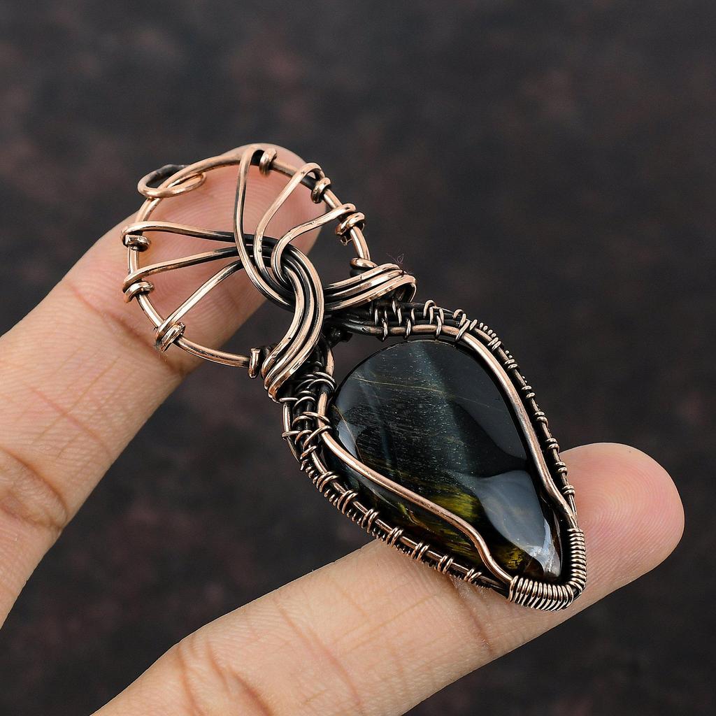 Nellite Pendant Copper Wire Wrapped Pendant Genuine Gemstone Pendant Handmade Pendant Nellite Jewelry Gift For Her Copper Wire Wrap Jewelry