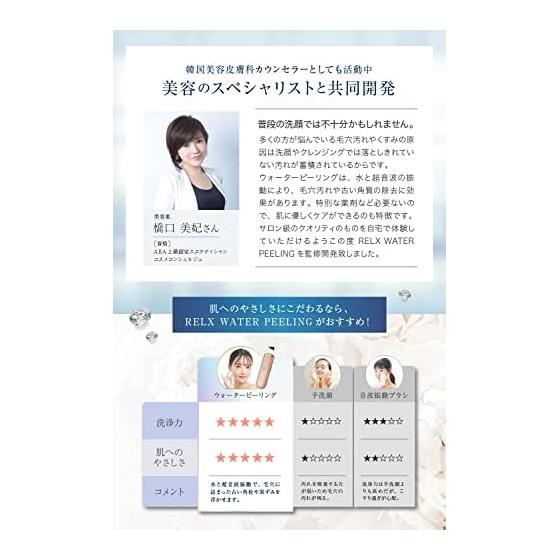 RELX [Supervised by a senior certified esthetician] Water peeling facial device, ultra-lightweight 70g (planned by a Japanese company),