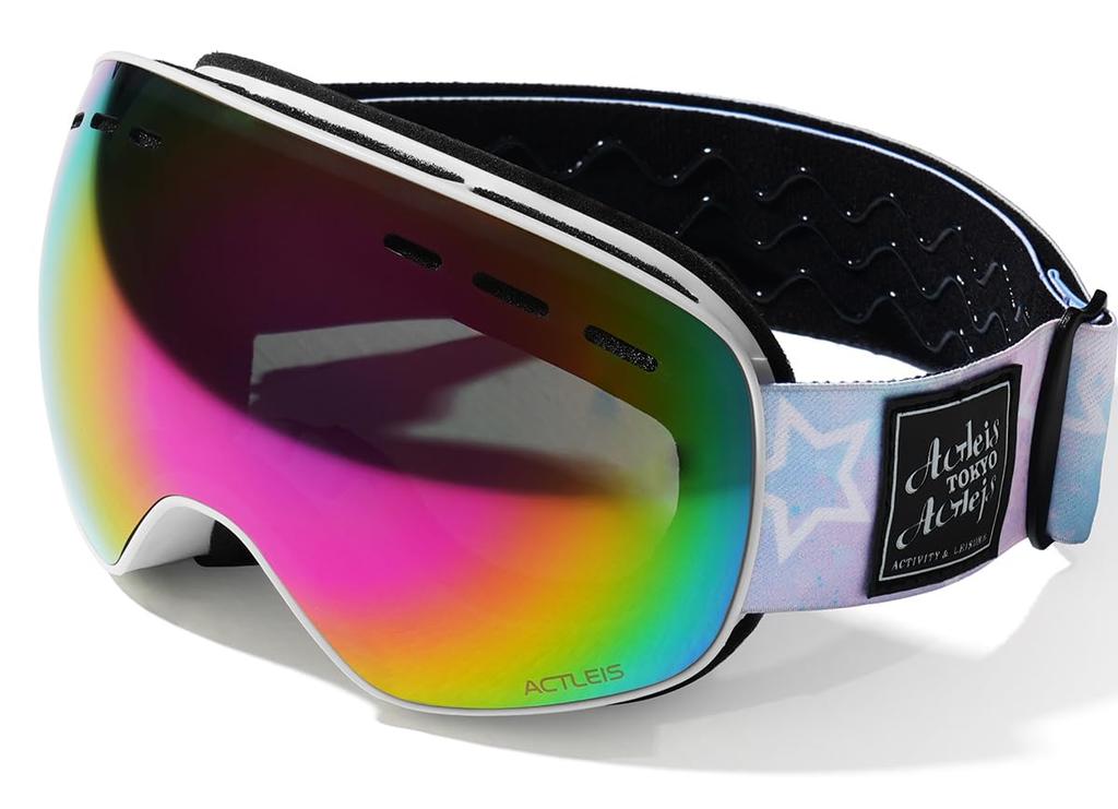 Acrace Ski Snowboard Junior and Child Snow Glasses UV Wide Field of One Size Fits 6 Kids' Goggles, Dual-Layer Lens, Goggles, Goggles, Compatible,