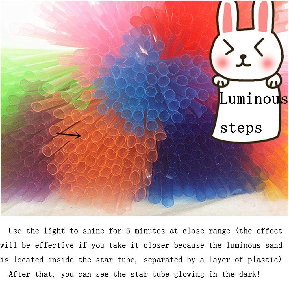 Five Horn Plastic Straw Folded Star Fluorescence Pentagram Origami Crafts Decoration Star Strip