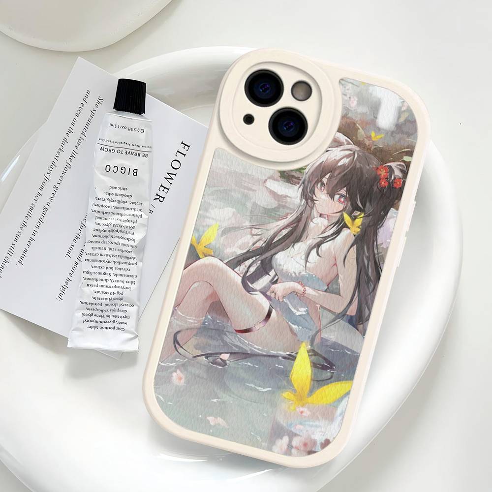 Hu Tao Genshin Impact PU Leather Phone Case For iPhone 16 15 14 13 12 11 Pro Max Plus Back Fundas