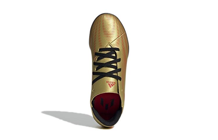 Adidas Messi .4 Tf K Slip Resistant Abrasion Resistant Low top Kids' Soccer Shoes Luxury Gold Kids' FY0812