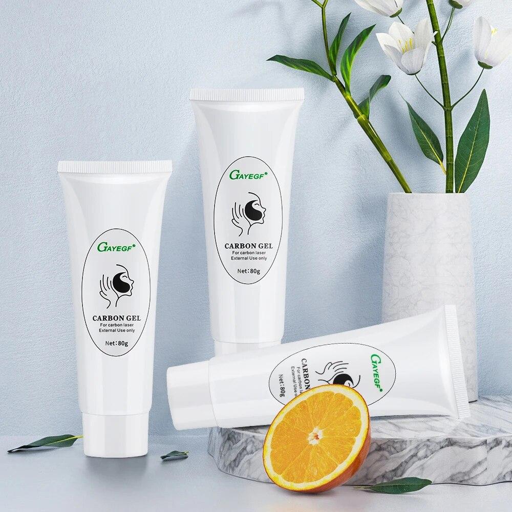 80ml Skin Whitening Carbon Cream Gel for Laser Skin Rejuvenation Deep Cleaning Moisturizing Active Nano Toner Carbon Facial Mask