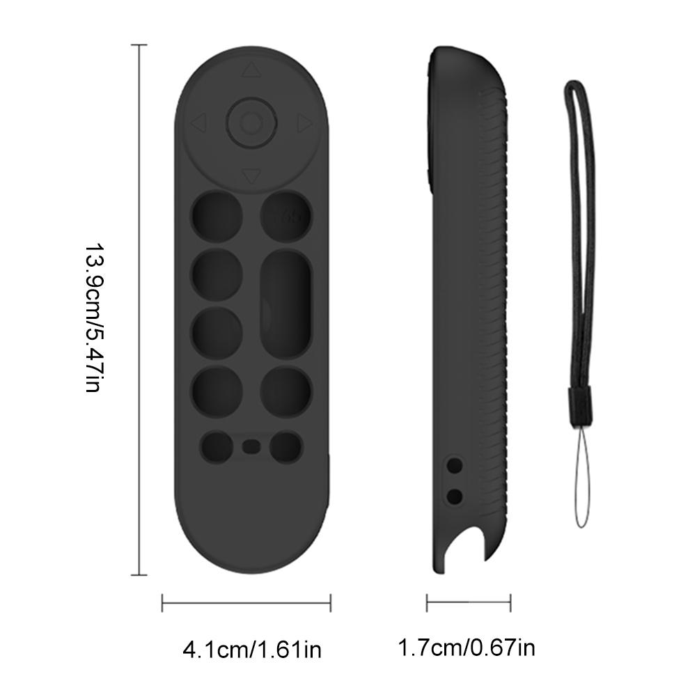 Silicone Remote Case Anti-Slip Protective Controller Sleeve Skin Remote Cover for Google TV Streamer 4K Voice Remote