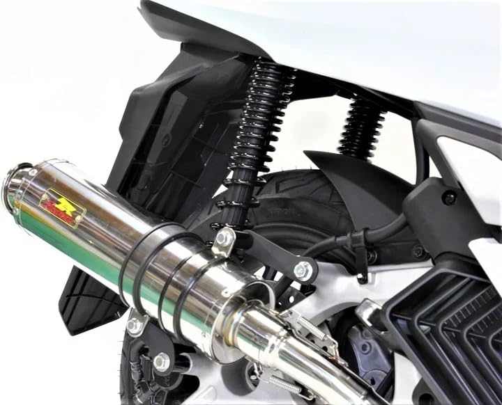 22Racing SUS PCX125 Motorcycle Exhaust System Realize Stainless Steel Silver Color Full Exhaust Parts Custom Replacement Aftermarket Part Instruction