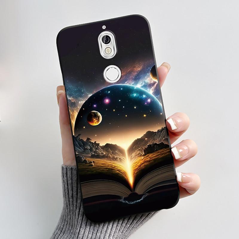 

Case For Nokia 7 Phone Casing For Nokia 7 Plus Flower Pattern On Fingertips Pattern Cover Fashion Soft Anti-Scratch Black Case Nokia 7