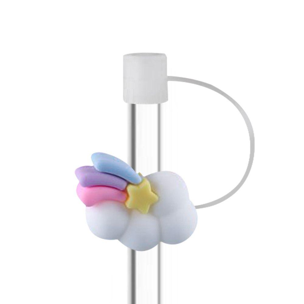 Luftdichter Strohhalmstopfen Spritzfester Trinkstaubdichter Deckel Niedliche Strohhalmspitzenabdeckungen Tassenzubehör