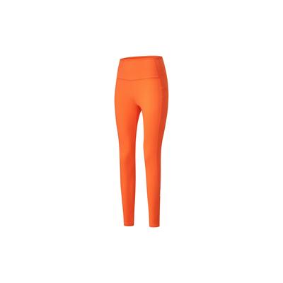 Sports Lifestyle Series Solid Color Mid-Rise Sports Long Pants Women Pants Blue Maple-Orange SC1230309A-OG09