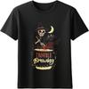 Streetwear Summer Men T Shirt Skeleton Witch Brewing Pot Moon Bat Short Sleeve Comfortable Crew Neck Top Tees Men Cotton T Shirt