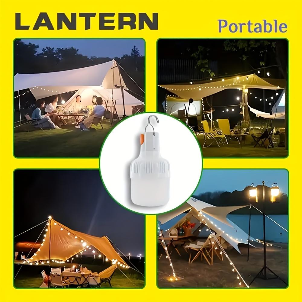 4PCS rechargeable camping light, USB rechargeable portable light, portable LED light, hanging tent light, high brightness lighting, with hook