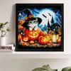 New Arrival 5D DIY Full Circle Diamond Painting "Halloween with Kittens" Embroidery Cross Stitch Home Decor Gift