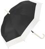 Large 60cm Vinyl Automatic Stylish Matte Black Semi-Transparent Umbrella, One-Touch Opening, Lightweight, Durable, Fiberglass, Two-Tone Finish,
