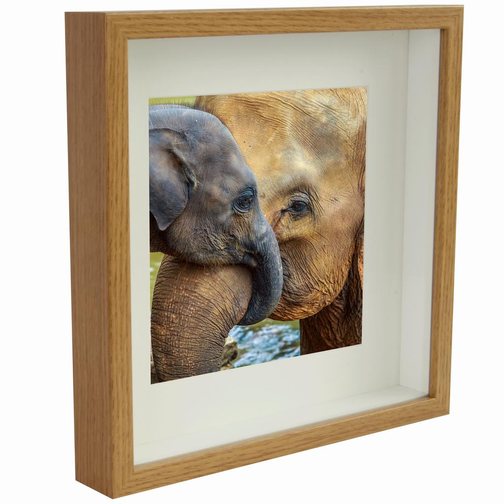 Ramka Na Zdjęcie 3D Głęboka Box Przestrzenna 28X28 Cm Kwadratowa Dębowa