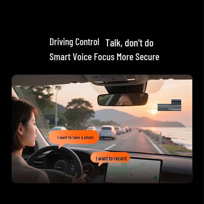 360 K380 2K AI Smart Voice Dash Cam with 360° Rotation (CN Version)