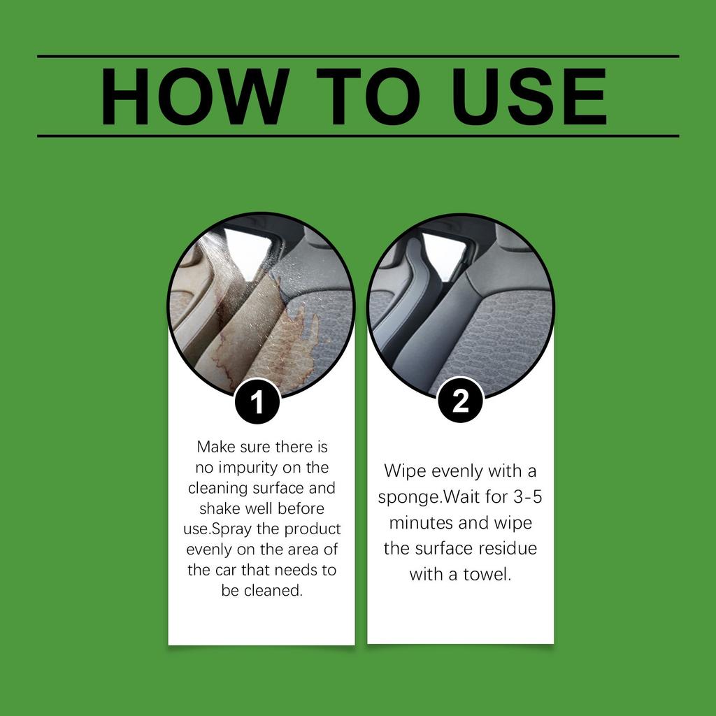 Autoinnenreinigungsset, Innendekoration Weiches Kissen Sitzstoffreiniger 120ml