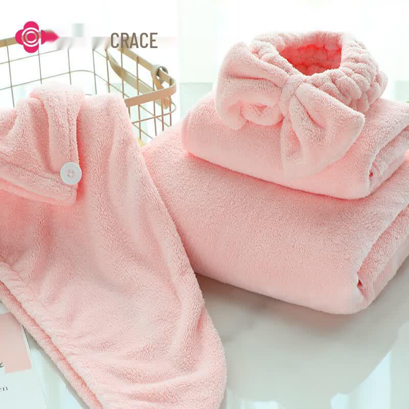 Grace Jieliya Cloud Soft Coral Fleece Bath Towel Set