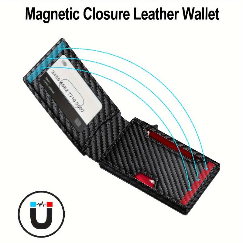 1Pcs Anti Theft Slim Thin Wallet Men'S Carbon Fiber Rfid Wallet Holder Luxury Cardholder Minimalist Wallet Purse Bag