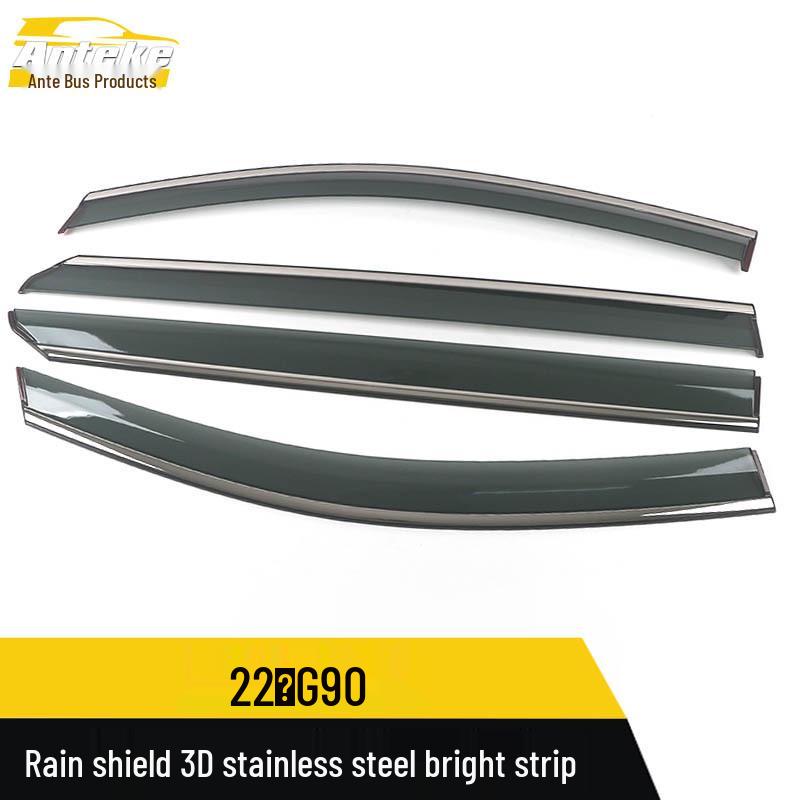Maxus G90 Rain Deflectors: 3D Stainless Steel Sun Visor Trim for SAIC Maxus Accessories