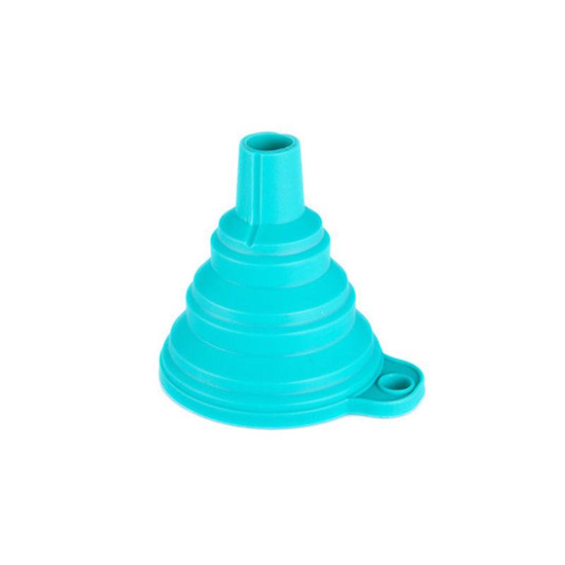 Foldable Telescopic Candy Color Funnel: High-Temperature Resistant Long Neck for Kitchen Oil Filling