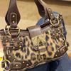 Vintage Rivet Handbag Fashi Brand Highend Y2k Style Motorcycle Bag Leopard Print High-quality Pu Shoulder Crossbody Bag Wallet