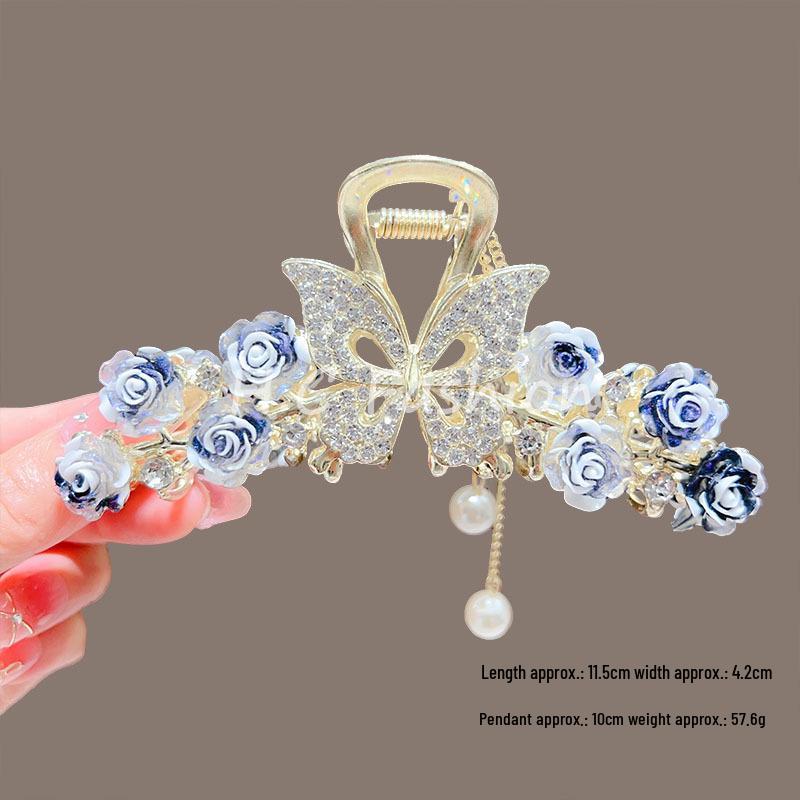 Lily of the Valley Floral Tassel Hair Claw - Ancient Style Women's Accessory