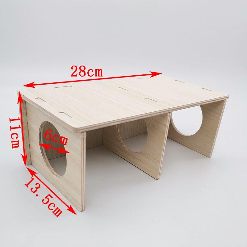 Hamster Holzschaukel & Wippe Villa: Doppelschichtiges Kleines Haus und Landschaftsspielzeug