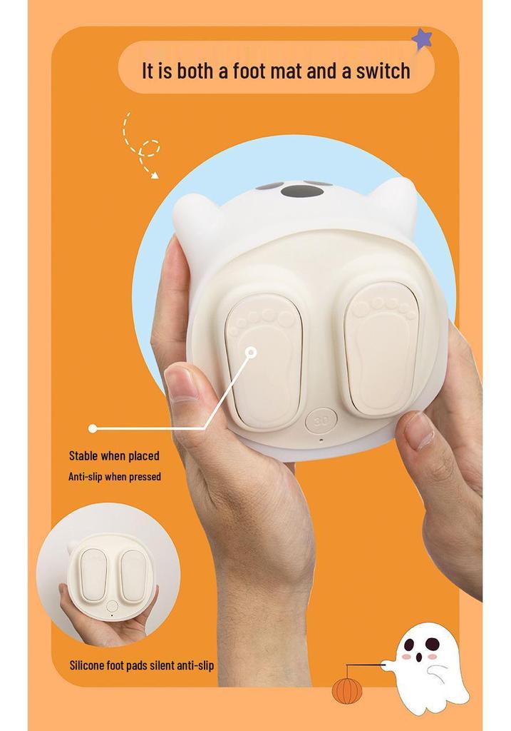 Ghost Night Light: Cute Tap & Timer Bedside Sleep Companion with Charging Atmosphere, Perfect for Fun Pranks & Gifts.
