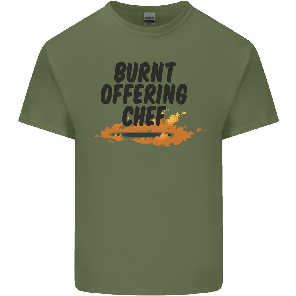 Burnt Offering Chef Funny Food BBQ Bad Cook Unisexs Light Cotton TShirt