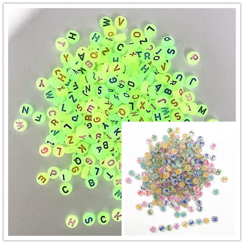 100pcs 7x4mm 6x6mm Russian Korean English Alphabet Letter Beads Charms Beads for Making Jewelry Diy Handmade Bracelets Necklace