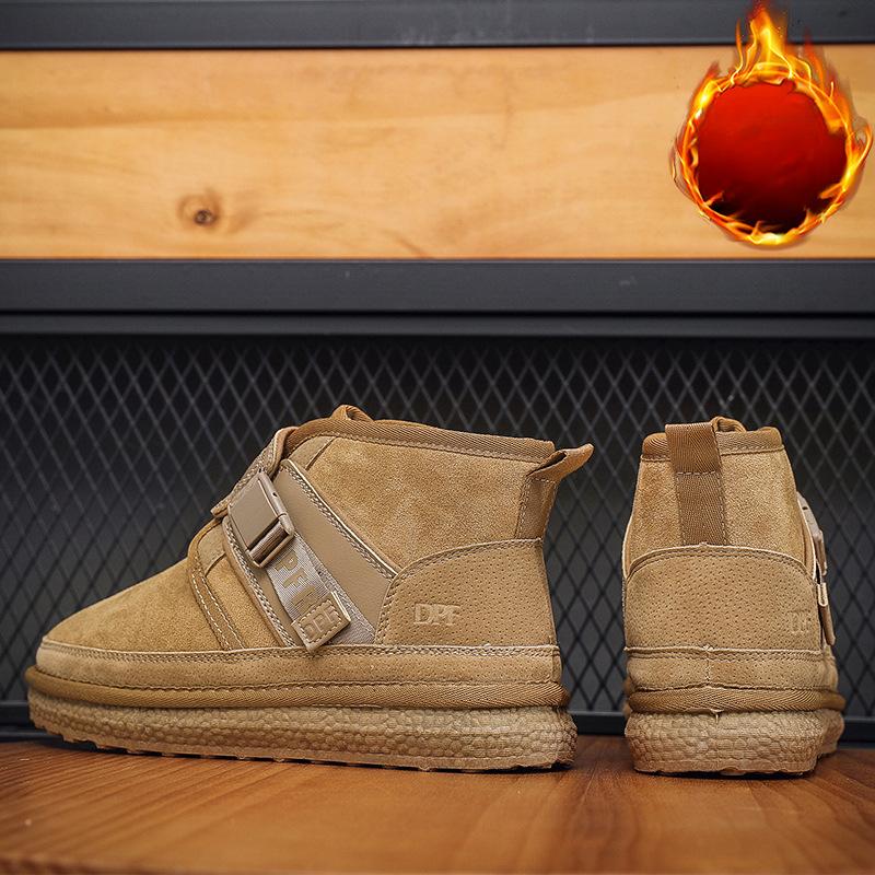 Męskie buty śnieżne Zimowe Nowe, codzienne, uniwersalne, bawełniane buty, antypoślizgowe, oddychające, podszyte polarem, ciepłe, krótkie buty, bawełniane buty