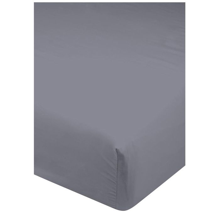 Drap housse 140 x 200 cm Cocon ardoise