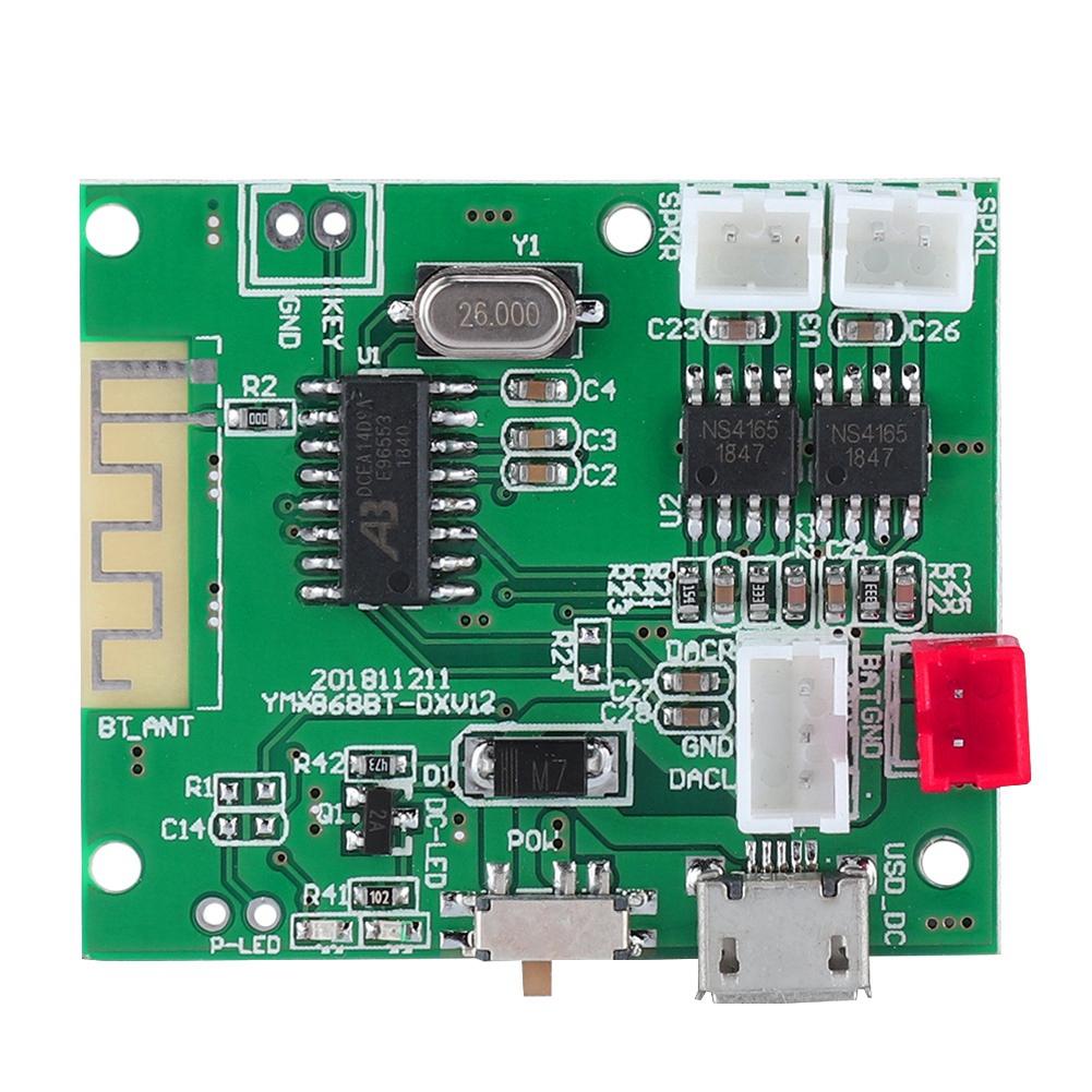 Bluetooth 5.0 2*5W Amplifier Board AUX Audio Input Power Amplifier Board 3.7V 5V