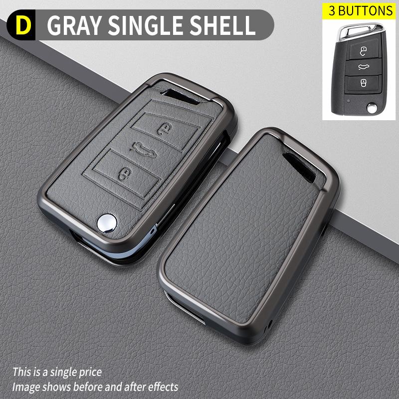 Jetta Model D Car Key Case - Elephant Grey OPP Bag