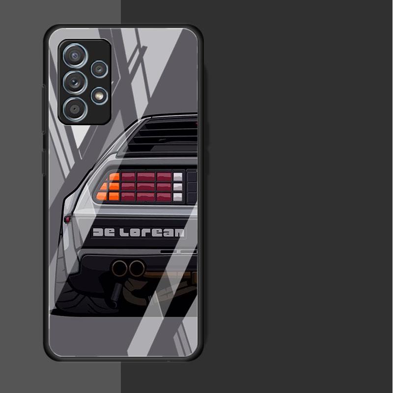 Japonia JDM Samochody Sportowe Komiksowe Etui Szklane Na Samsung Galaxy A52 A71 A50 A51 A70 A21s A31 A72 A10 A12 A30 A22 5G Pokrowiec na Telefon