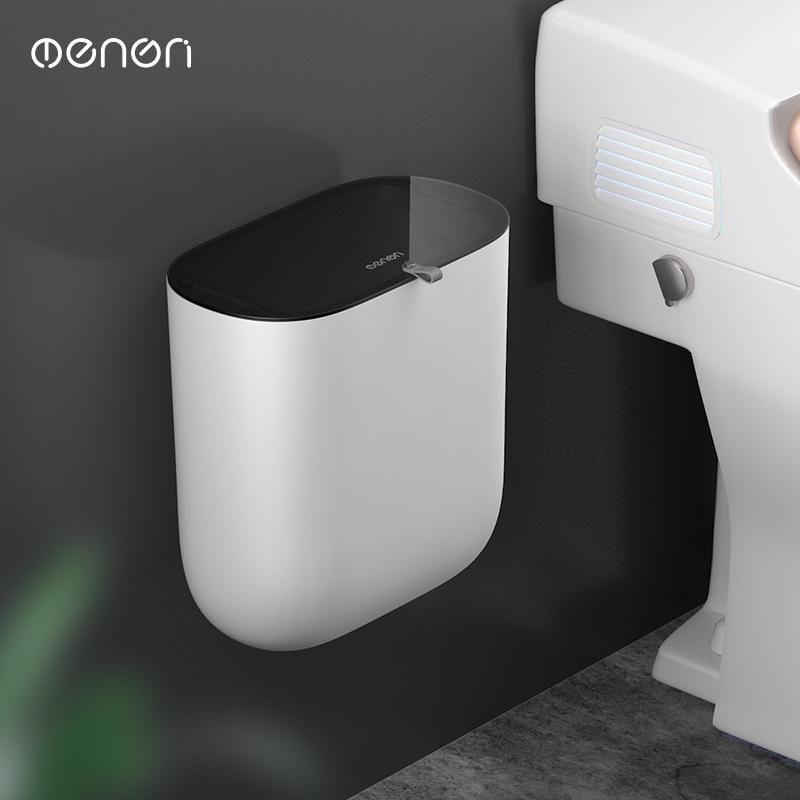 Wall-Mounted Toilet & Kitchen Trash Bin - Hanging Bathroom Garbage Can
