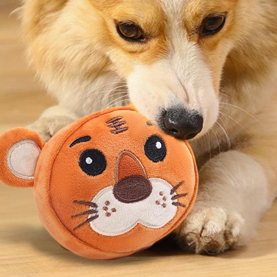 Dog Chew Toy Bite Resistant Relieve Boredom Emotion Comfort Built-in Sounder Animal Plush Toy