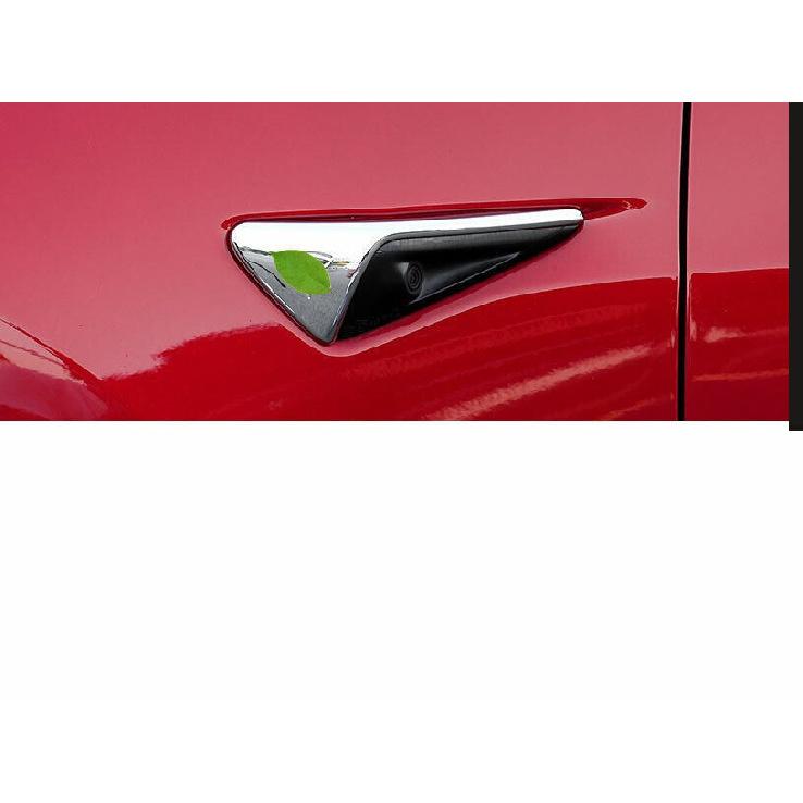 For Tesla Model 3 2017-2020 2021 ABS Chrome Outer Side Camera Cover Trim 2pcs