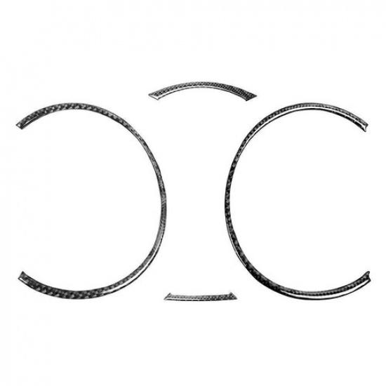 4 Pcs Carbon Fiber Speedometer Panel Trim For Mitsubishi Lancer EVO X MR 2008-15