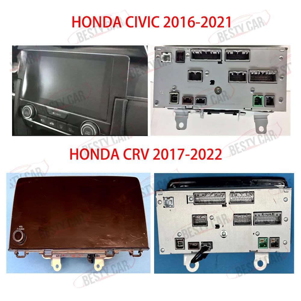 16pin Car Radio Stereo Power Retrofit Wiring Harness Cable Adapter for Honda Civic 1.5T 2016-2021 CRV CR-V 2017-2022 Breeze 2020+ High Trim Support