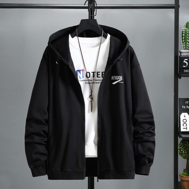 2025 Spring/Autumn Plus Size Trendy Korean-Style Teen Men s Hoodie/Cardigan. 5XL (180-200 jin)