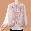 Floral Print Spring Vest: Fashionable Shawl for Middle-Aged and Elderly Women