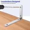 4PCS Angle Code Corner Brackets Stainless Steel Extended L-Type Support Bracket Fastener for Cabinet Drawer Table Furniture